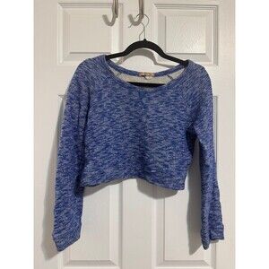 36 point 5 Heather Blue Cropped Sweater Size M